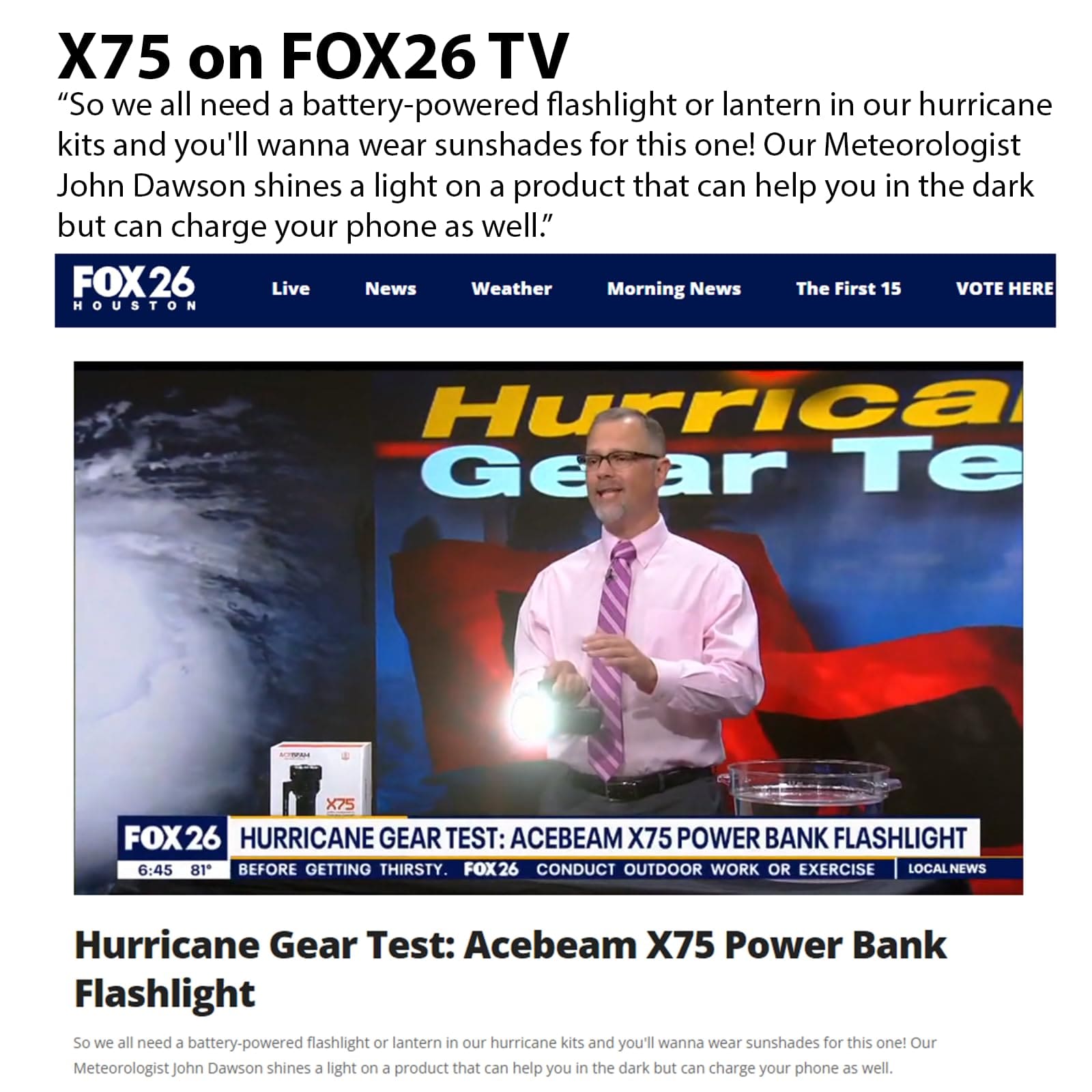 مصباح ACEBEAM X75 الأكثر سطوعًا