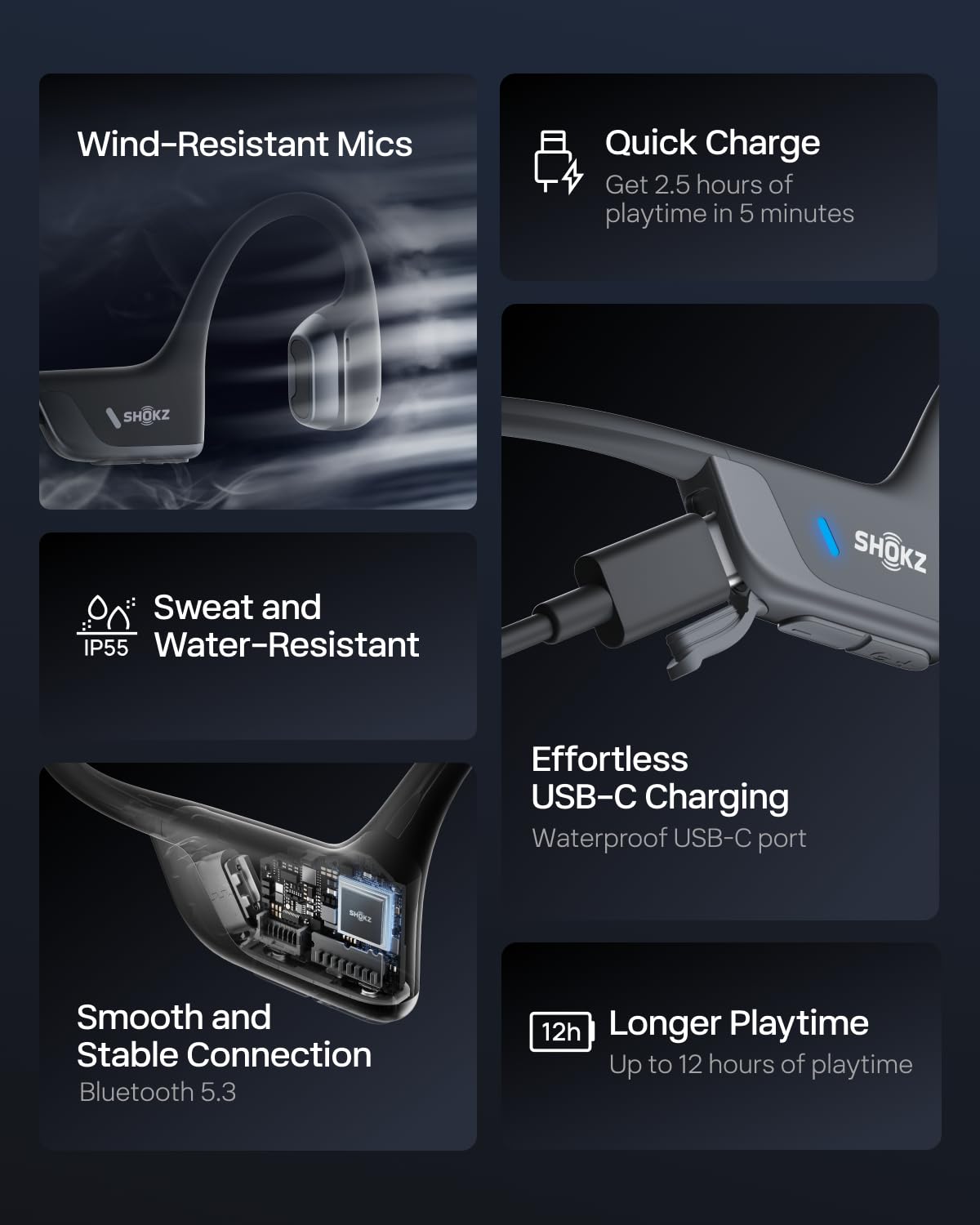 SHOKZ OpenRun Pro 2 - Bone Conduction Headphones